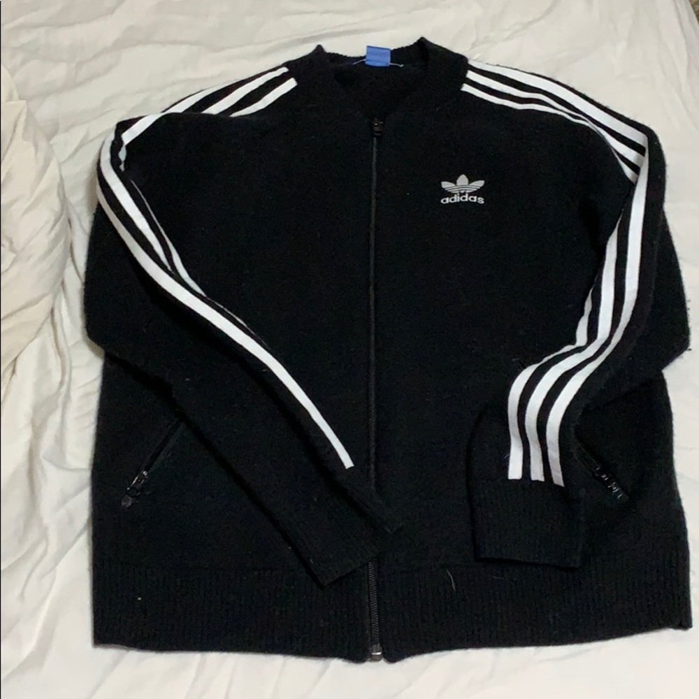 Adidas wool zip up